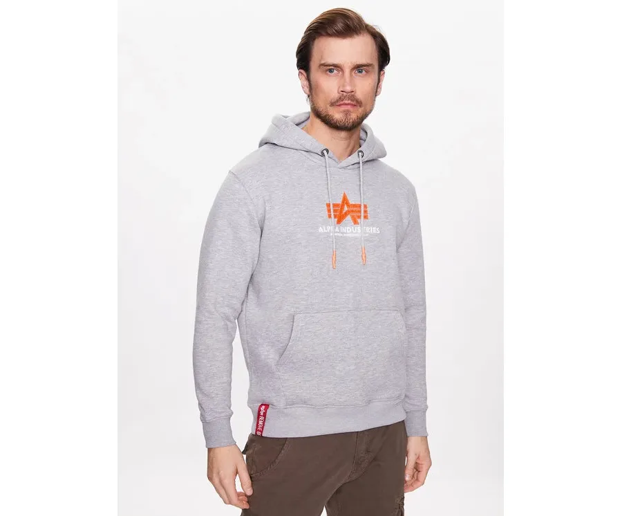 obrazek 1 Alpha Industries Bluza Basic Hoody Rubber 178312RB Szary Regular Fit