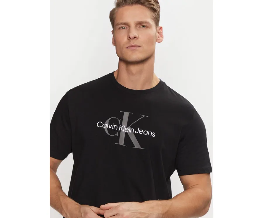 obrazek 1 Calvin Klein Jeans T-Shirt Ss Hero Monogram Tee 30s Eu Opt 00040EM286 Czarny Regular Fit