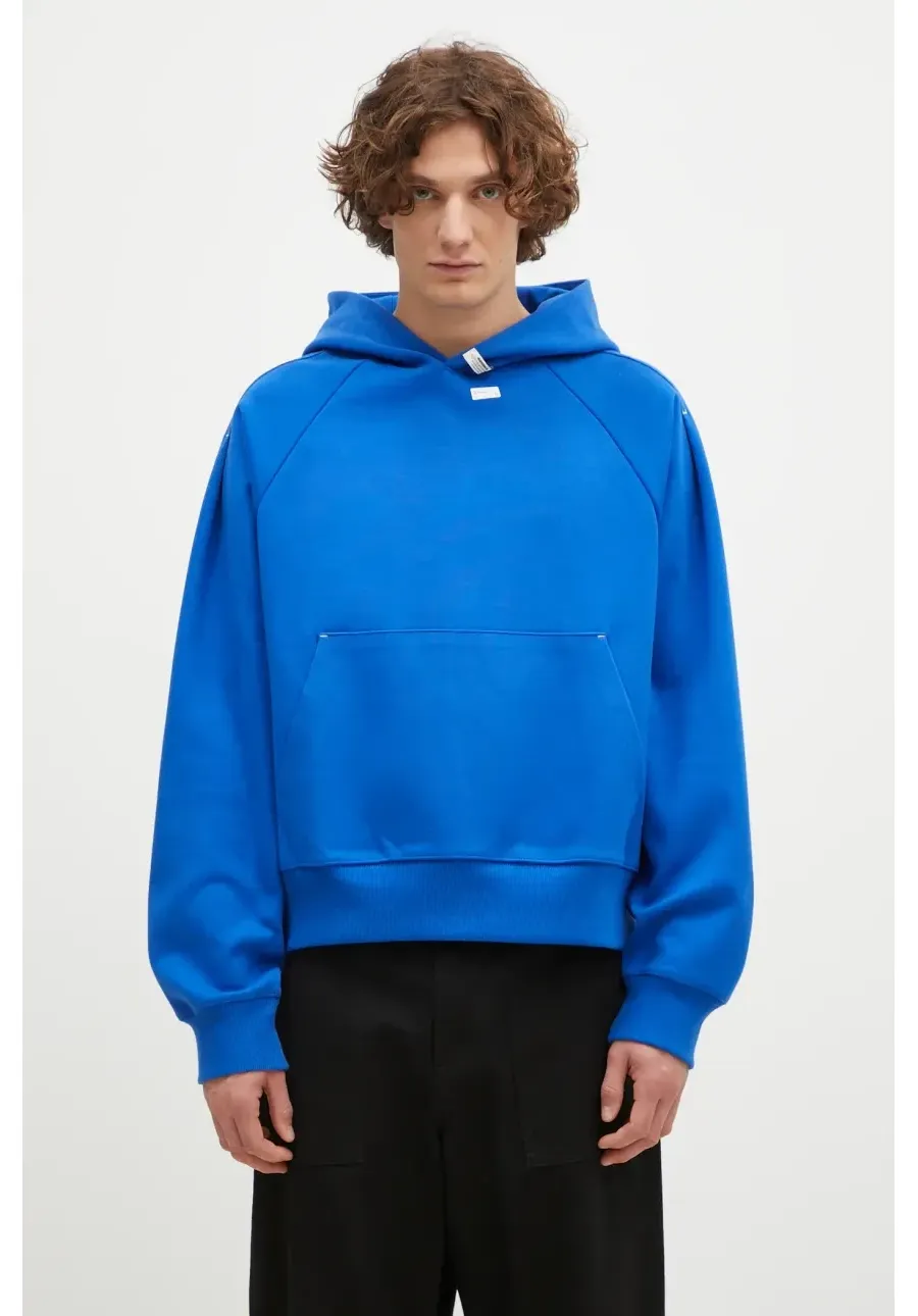 obrazek 1 Ader Error bluza Hoodie męska kolor niebieski z kapturem gładka BN01SSHD0101