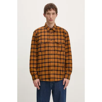 Zdjęcie Filson koszula bawełniana Alaskan Guide Shirt męska kolor brązowy regular z kołnierzykiem klasycznym FMCAM0005