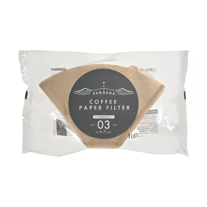 Zdjęcie Hario filtry papierowe PEGASUS 03-M 4-7 fil. brązowe 100 Sztuk HARIO