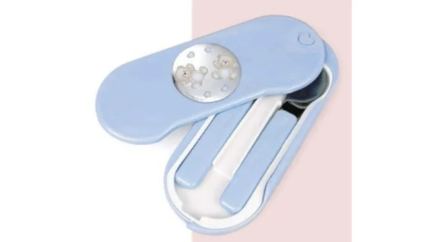 obrazek 1 Stylowy dziecięcy zestaw sztućców w różowym pudełku