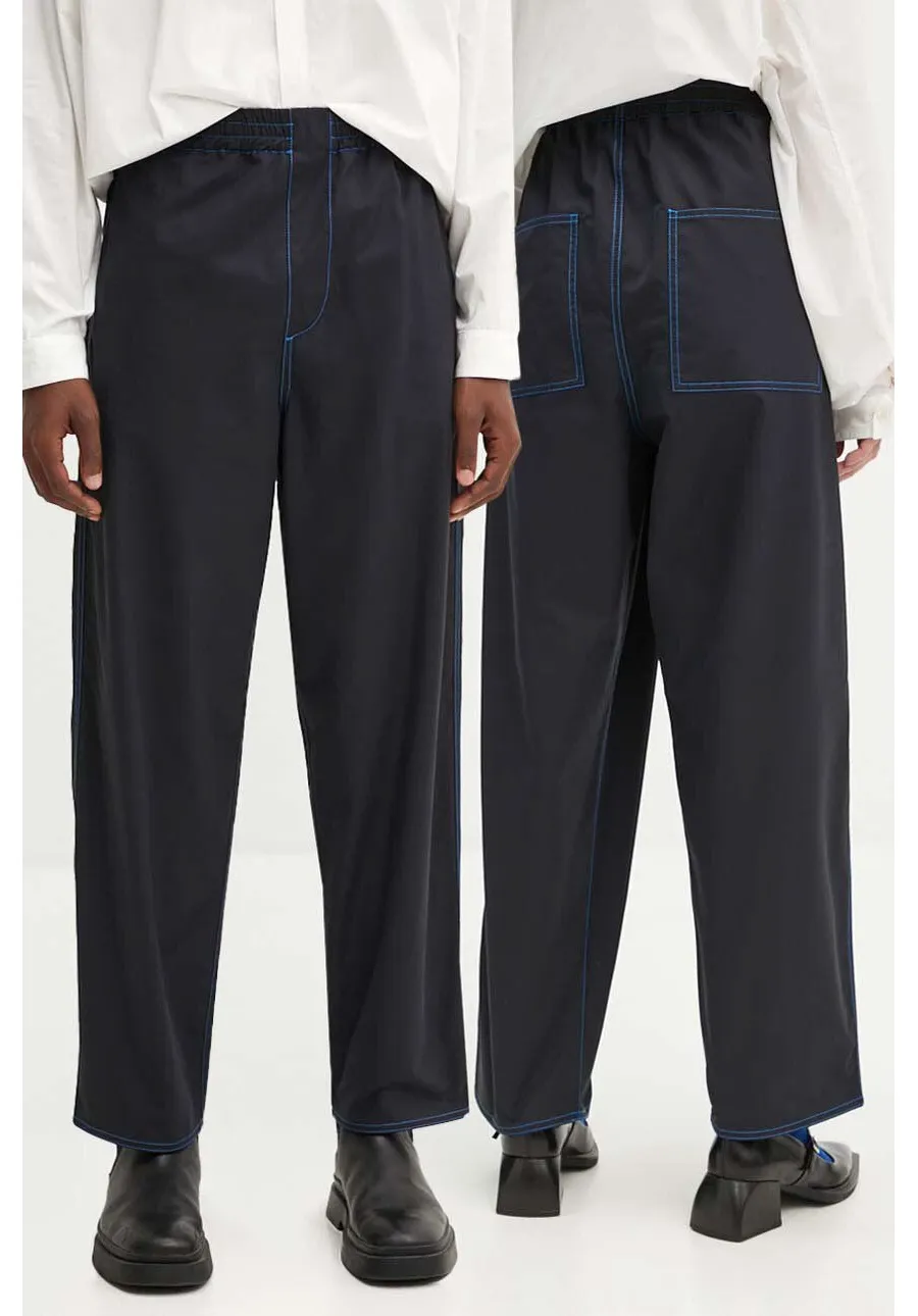 obrazek 1 Sunnei spodnie kolor granatowy proste high waist RTWXBOT001