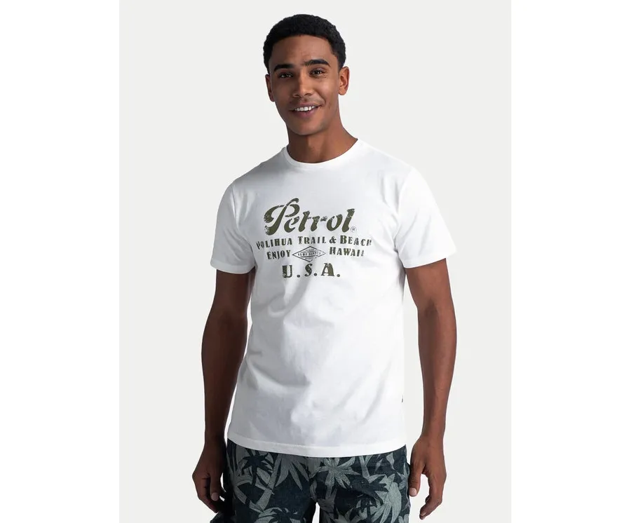 obrazek 1 Petrol Industries T-Shirt M-1040-TSR600 Biały Regular Fit