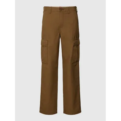 Zdjęcie Spodnie cargo o kroju straight fit w jednolitym kolorze