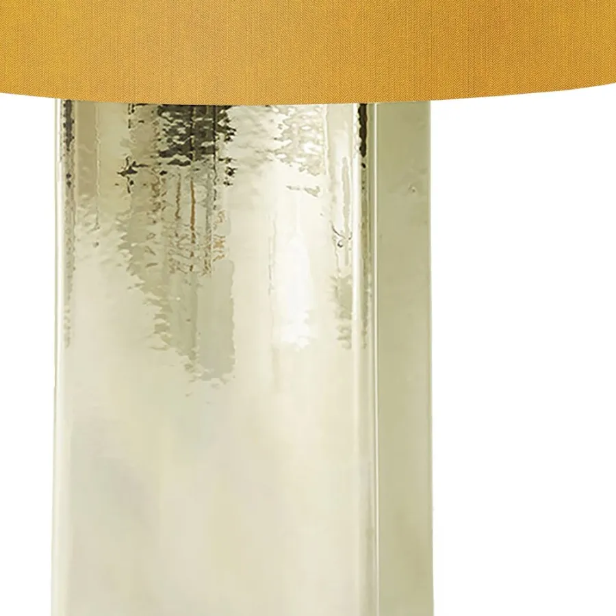 obrazek 2 Ceramiczna lampa stołowa z abażurem z tkaniny H.73xL.45xP.45 cm