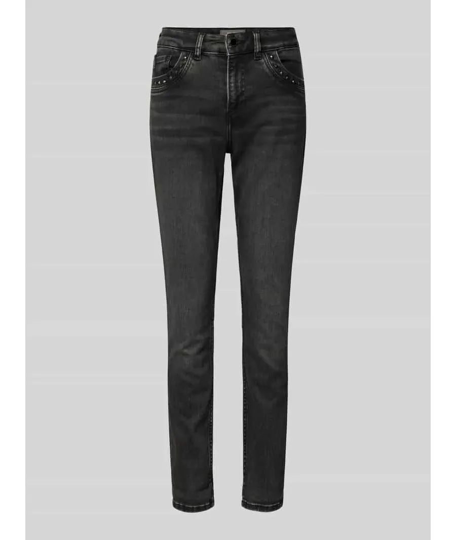 obrazek 1 Jeansy o kroju skinny fit z 5 kieszeniami model ‘Bradford’