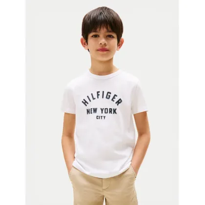 Zdjęcie Tommy Hilfiger T-Shirt Curved Graphic KB0KB09800 Biały Regular Fit