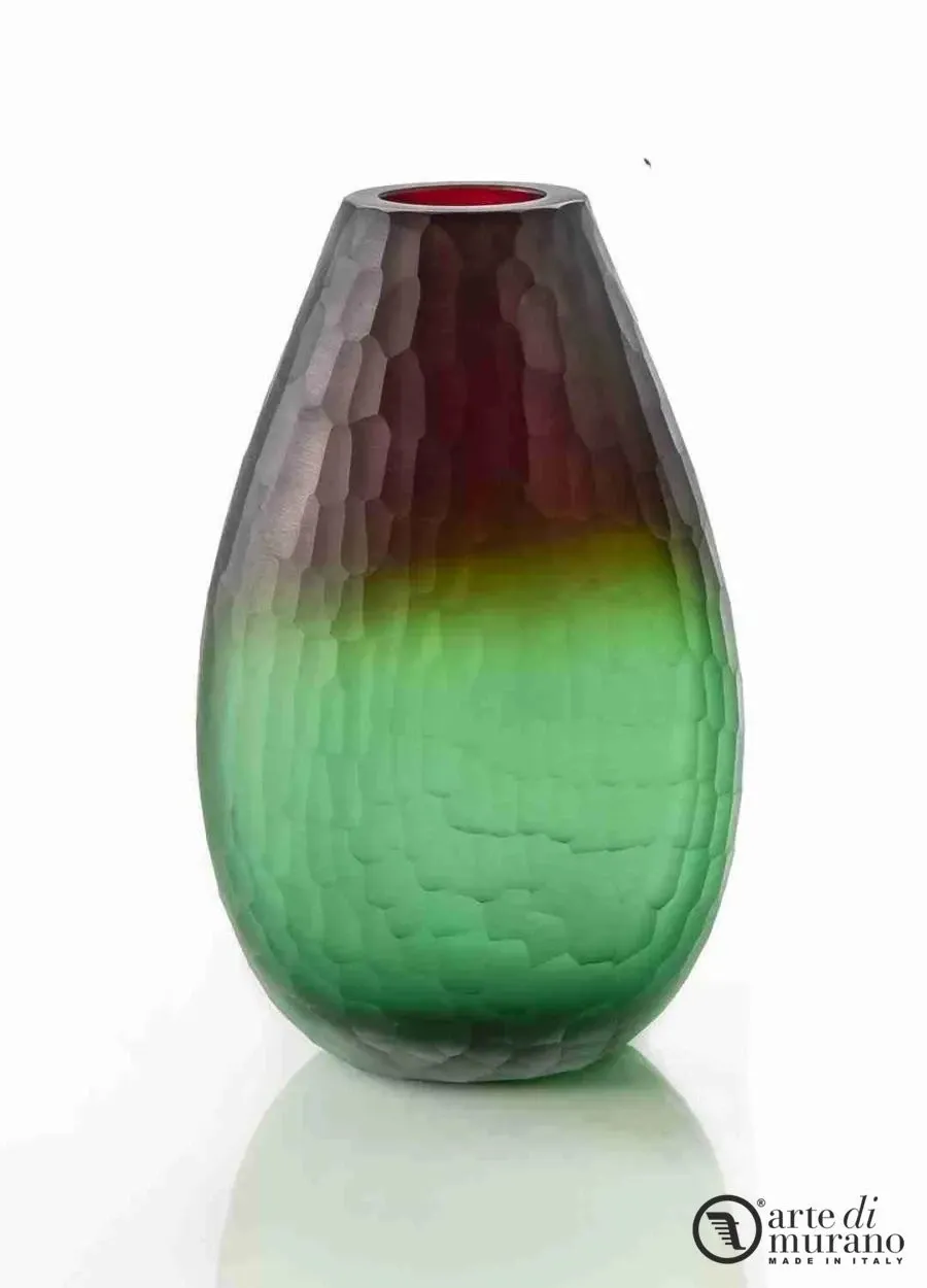 obrazek 1 Designerski kuty cieniowany wazon ze szkła Murano