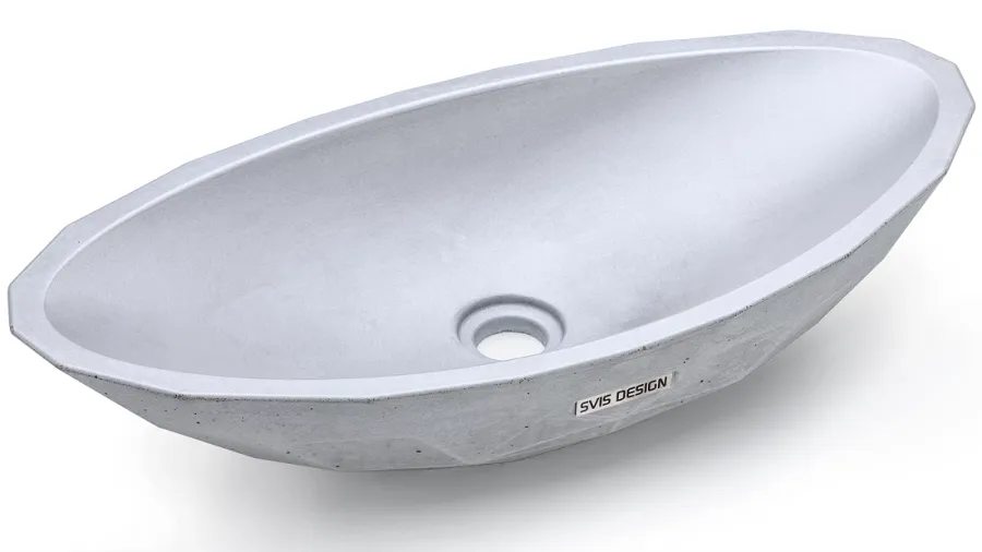 obrazek 2 Oszałamiająca umywalka 60 cm DIAMOND BASIC – jasnoszary, bez dekoru, bez lakieru