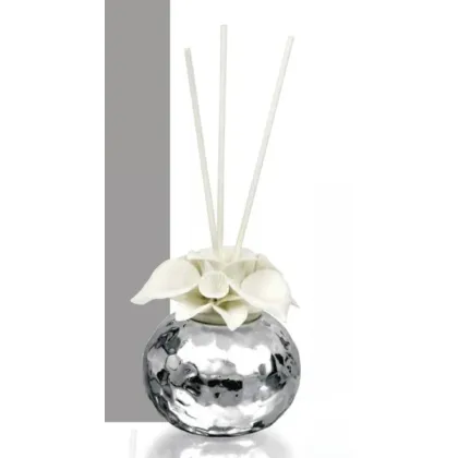 Picture Stylish silver air freshener with calla flowers
