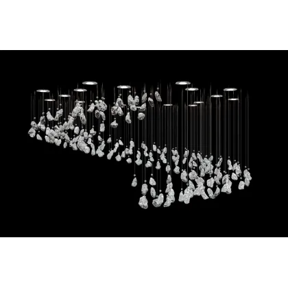 Zdjęcie Luksusowy żyrandol z efektem lodu w kształcie spirali – Il Paralume Marina