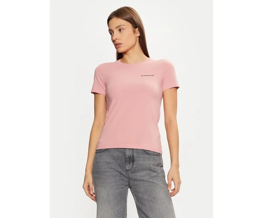 obrazek 1 Guess Jeans T-Shirt W4YI02 J1314 Różowy Regular Fit