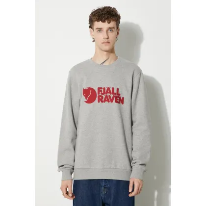 Zdjęcie Fjallraven bluza bawełniana Logo Sweater męska kolor szary F84142