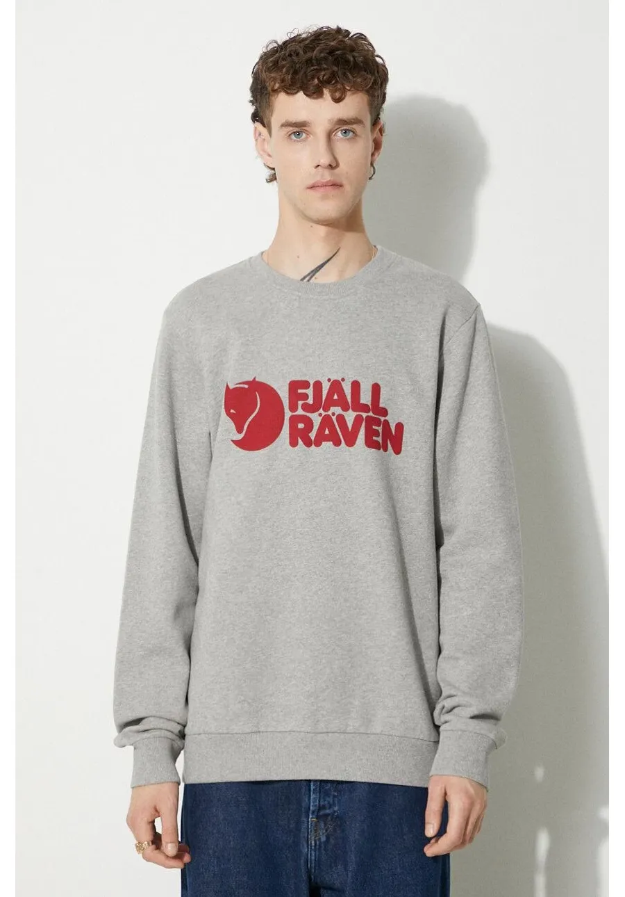 obrazek 1 Fjallraven bluza bawełniana Logo Sweater męska kolor szary  F84142