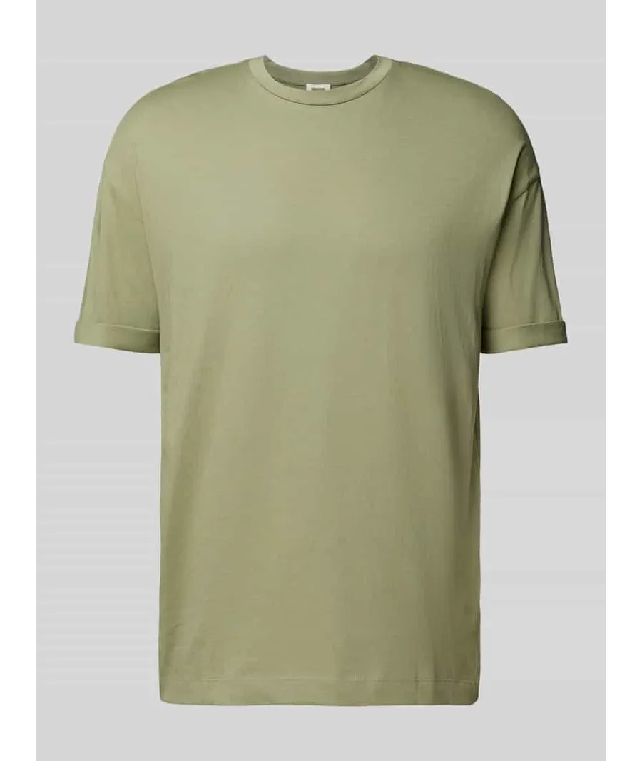 obrazek 1 T-shirt z prążkowanym, okrągłym dekoltem model ‘THILO’