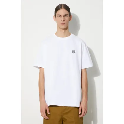 Zdjęcie Maison Kitsuné t-shirt bawełniany Bold Fox Head Patch Comfort Tee Shirt męski kolor biały gładki MM00108KJ0118