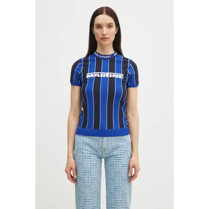 Zdjęcie Martine Rose t-shirt Logo Tight damski kolor niebieski 959YA12500
