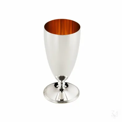 Picture Exclusive silver champagne glass with a unique design - Zaramella Argenti