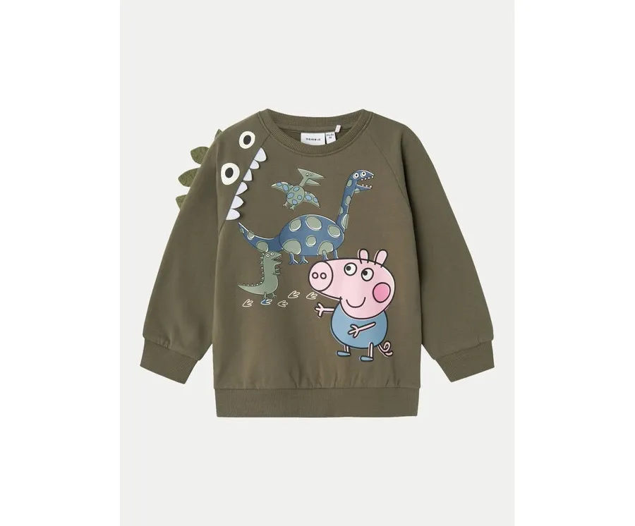 obrazek 1 NAME IT Bluza PEPPA PIG 13233914 Zielony Regular Fit