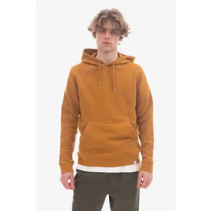 Zdjęcie Norse Projects bluza bawełniana Vagn Classic męska kolor żółty z kapturem gładka N20.1276.8127-8127