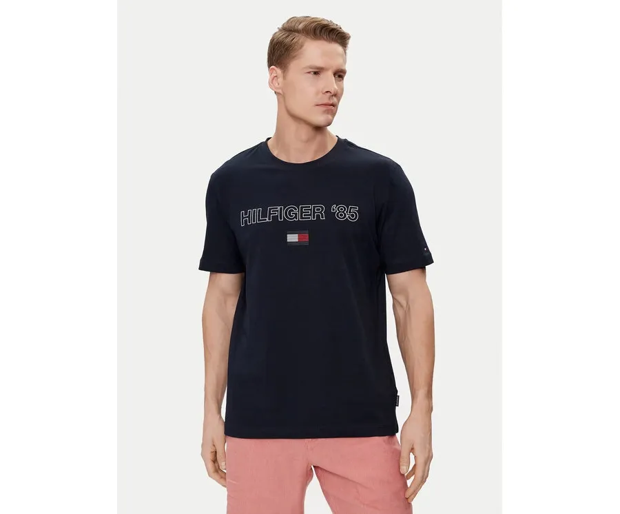 obrazek 1 Tommy Hilfiger T-Shirt 85' MW0MW34427 Granatowy Regular Fit