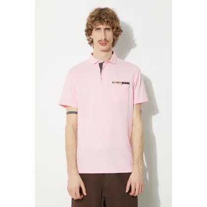 Zdjęcie Barbour polo bawełniane Corpatch Polo kolor różowy gładki MML1071