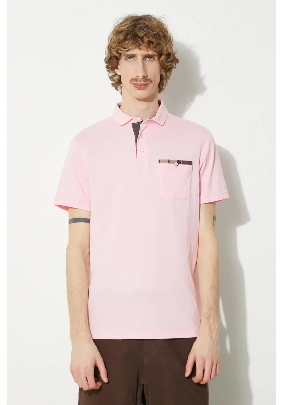 obrazek 1 Barbour polo bawełniane Corpatch Polo kolor różowy gładki MML1071