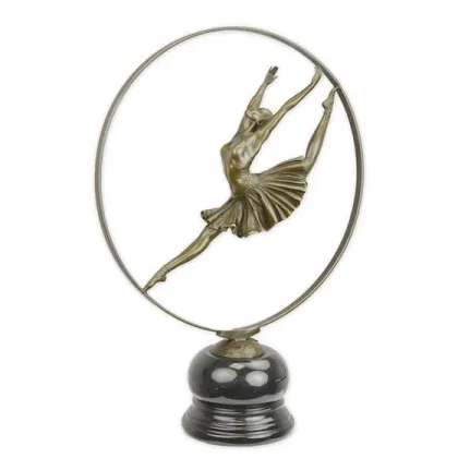 Zdjęcie Luksusowa rzeźba tancerki z kołem wykonana z brązu