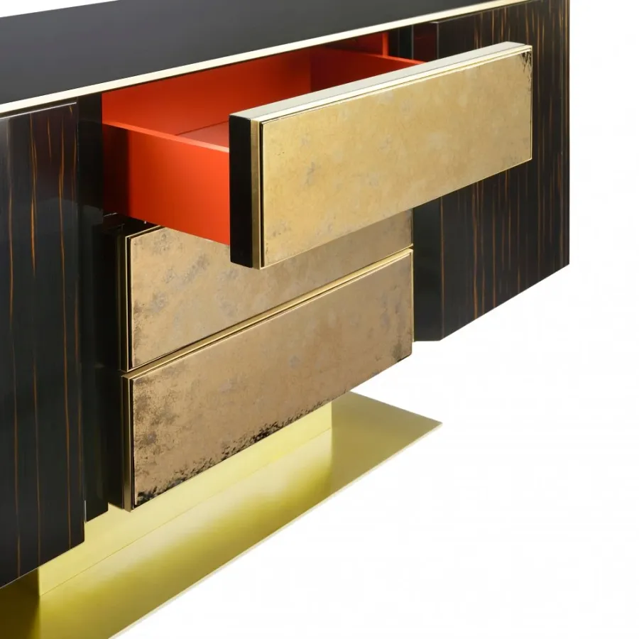 obrazek 2 Komoda z dwoma drzwiami i trzema szufladami H.80xL.180xP.45 cm