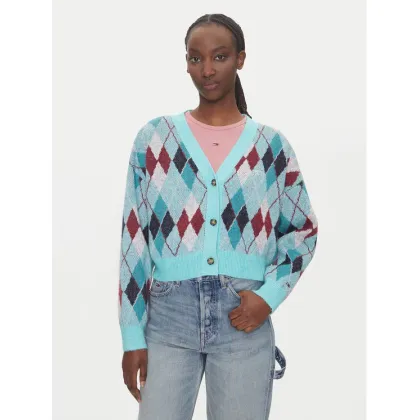 Zdjęcie Tommy Jeans Kardigan DW0DW21180 Zielony Relaxed Fit