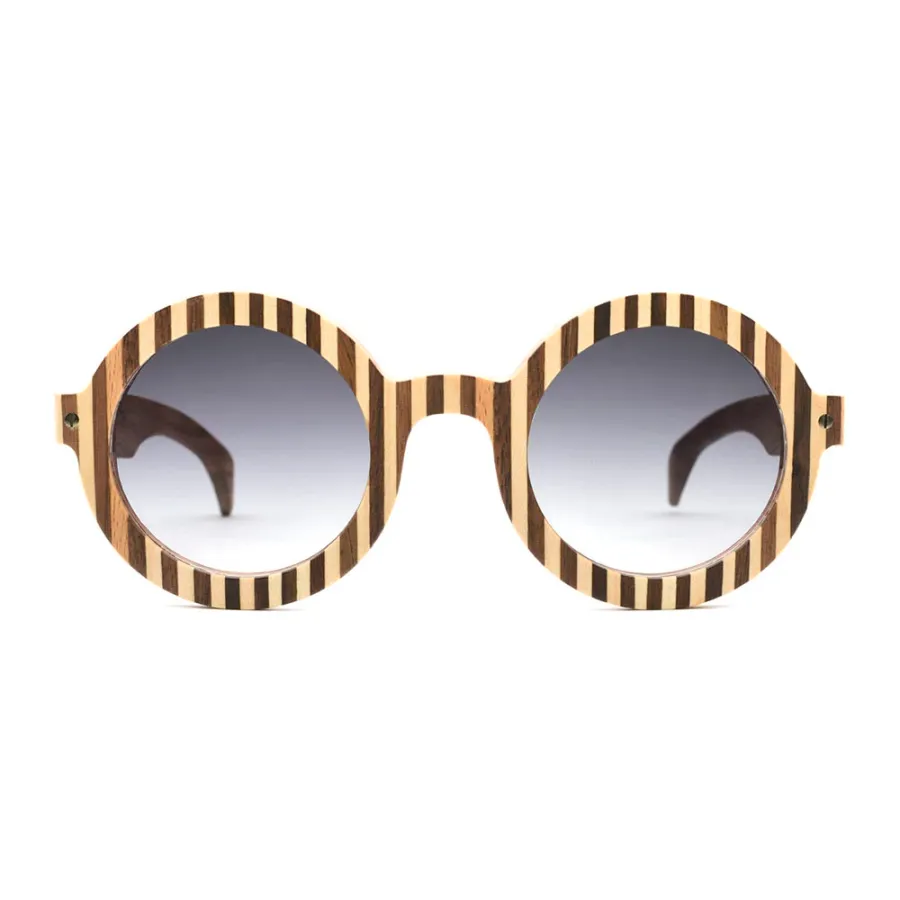 obrazek 2 Drewniane okulary, damskie z okrągłymi oprawkami - Legno Light
