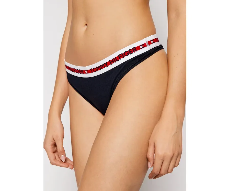obrazek 1 Tommy Hilfiger Stringi UW0UW02458 Granatowy