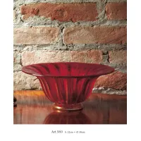 Picture Table decoration - central element made of red Murano glass - Il Paralume Marina