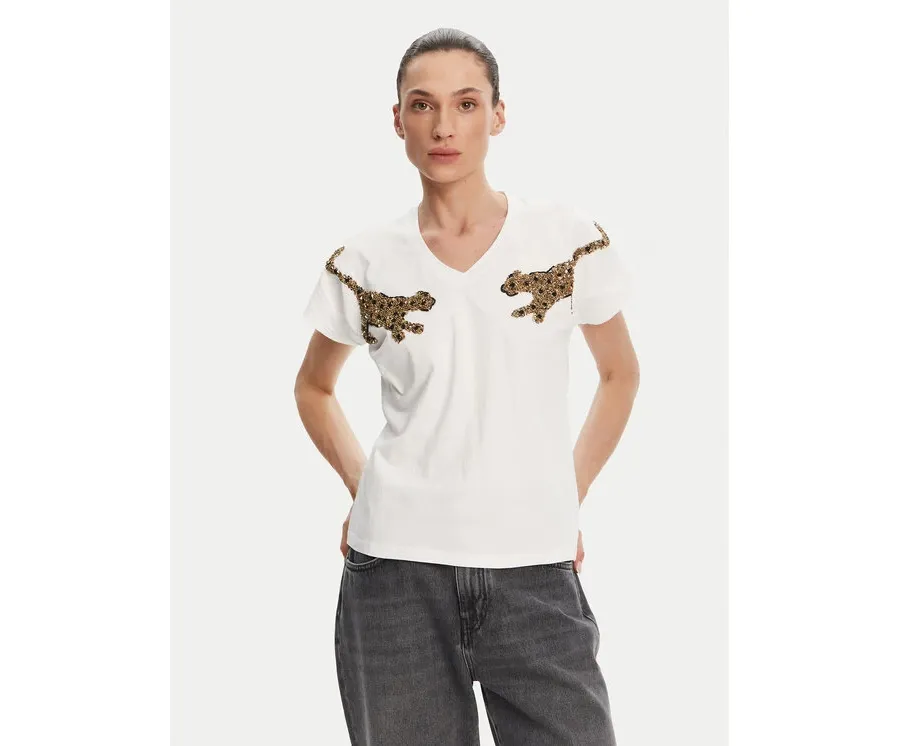 obrazek 1 Lola Casademunt by Maite T-Shirt MS2515018 Biały Relaxed Fit