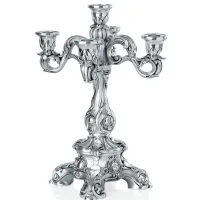 Picture Silver-plated five-arm baroque candlestick