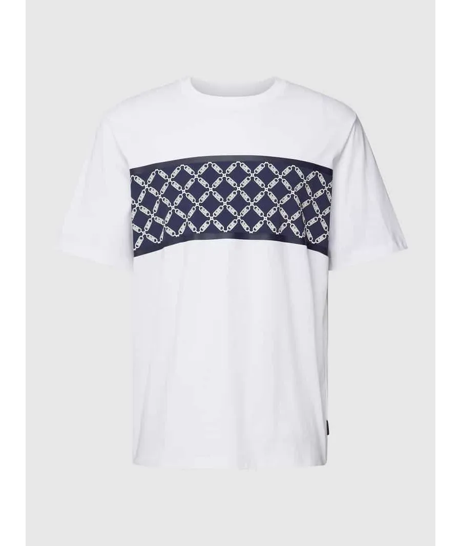 obrazek 1 T-shirt ze wzorem w blokowe pasy model ‘EMPIRE STRIPE’