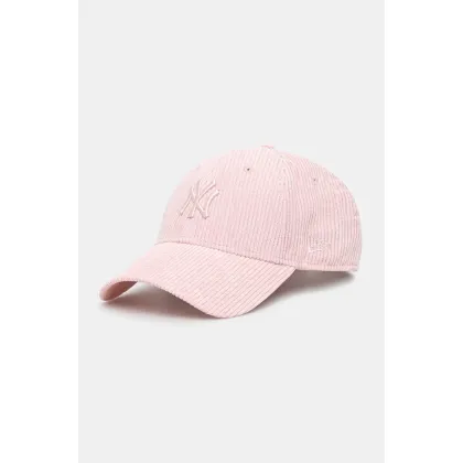 Zdjęcie New Era czapka z daszkiem sztruksowa 940 NEW YORK YANKEES kolor różowy gładka 60435001