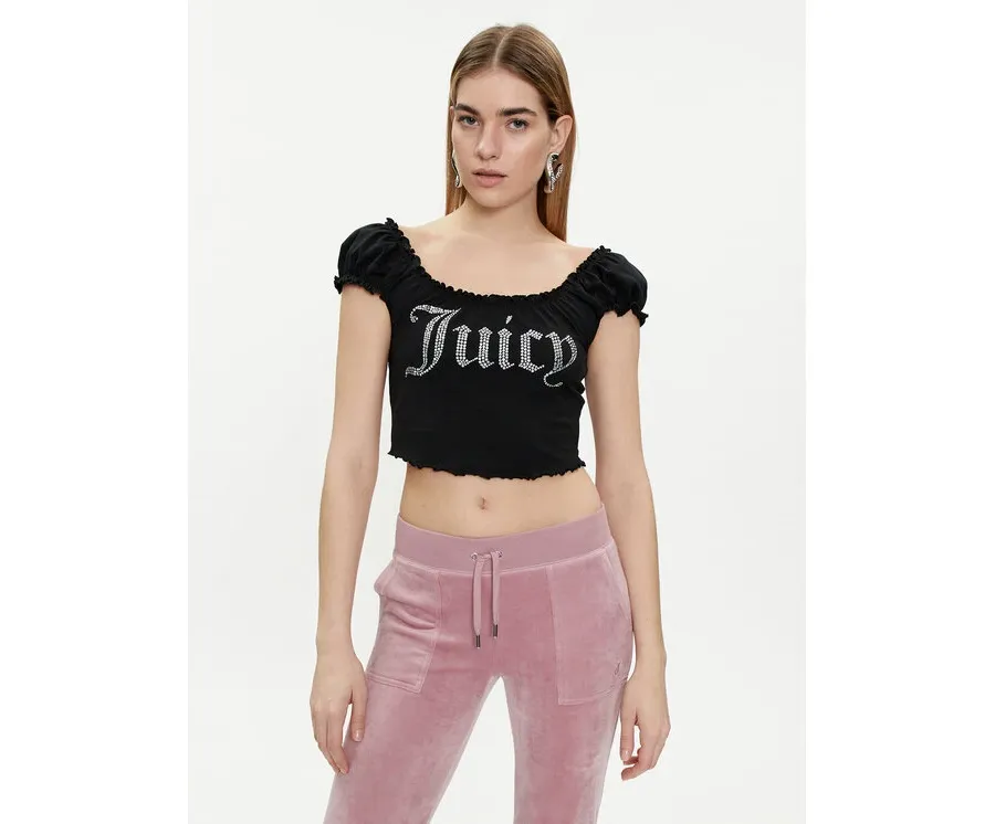 obrazek 1 Juicy Couture Bluzka Brodie JCWCT23309 Czarny Regular Fit