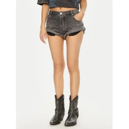 Zdjęcie One Teaspoon Szorty jeansowe Bandits 26845 Szary Regular Fit