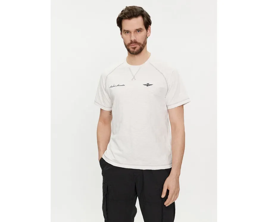 obrazek 1 Aeronautica Militare T-Shirt 241TS2199J628 Biały Regular Fit