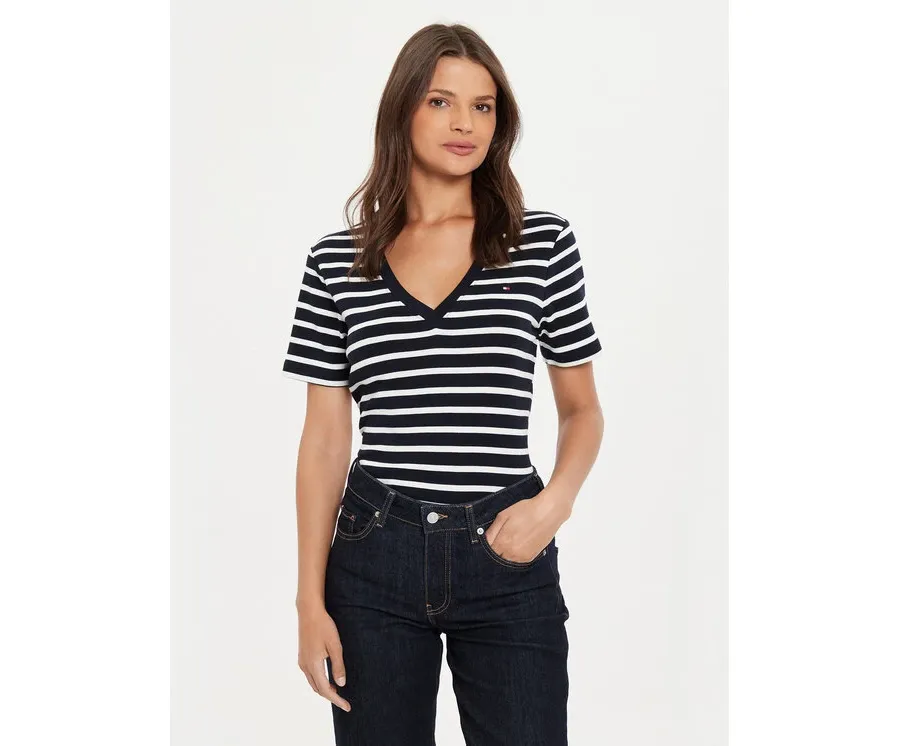 obrazek 1 Tommy Hilfiger T-Shirt New Cody WW0WW40584 Granatowy Slim Fit