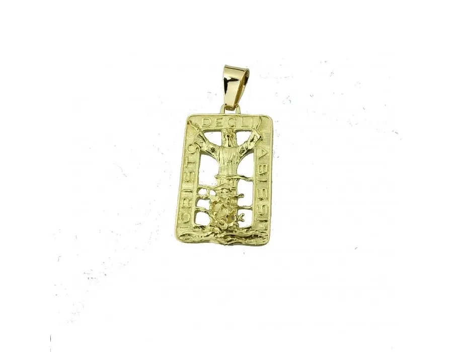 obrazek 1 Chrystus z otchłani 23x15mm. obrobione z błyszczącymi krawędziami i perforowane z napisem wzdłuż obwodu