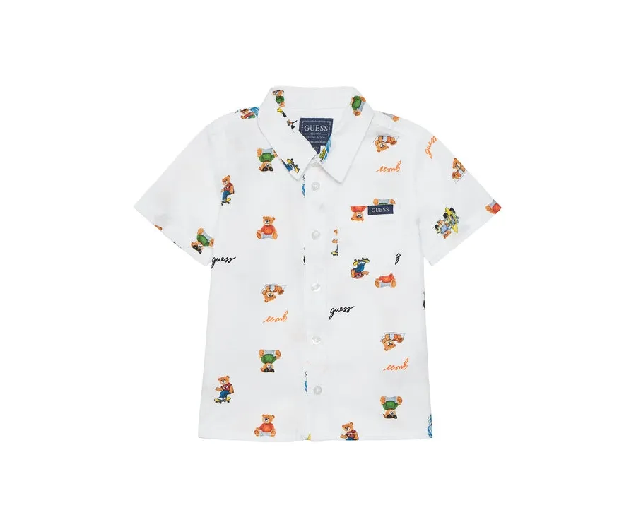 obrazek 1 Guess Koszula N5GH05 WBHQ1 Biały Regular Fit