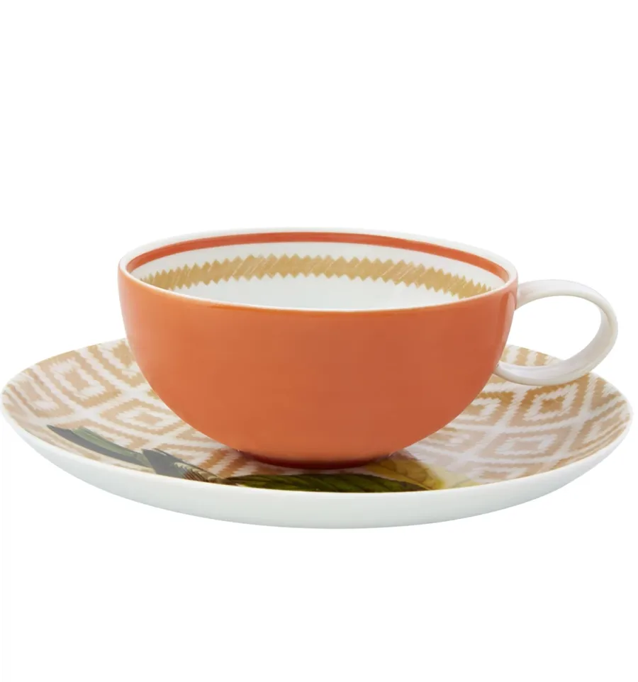 obrazek 1 Porcelanowa filiżanka do herbaty ze spodkiem Olhar o Brasil z unikalnym motywem ozdobnym - Vista Alegre