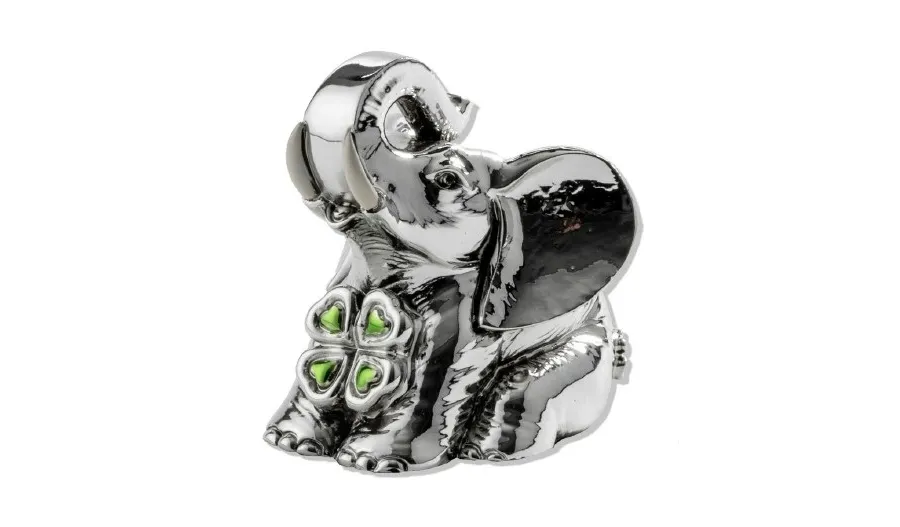 obrazek 1 Wyjątkowy srebrny amulet w kształcie siedzącego słonia