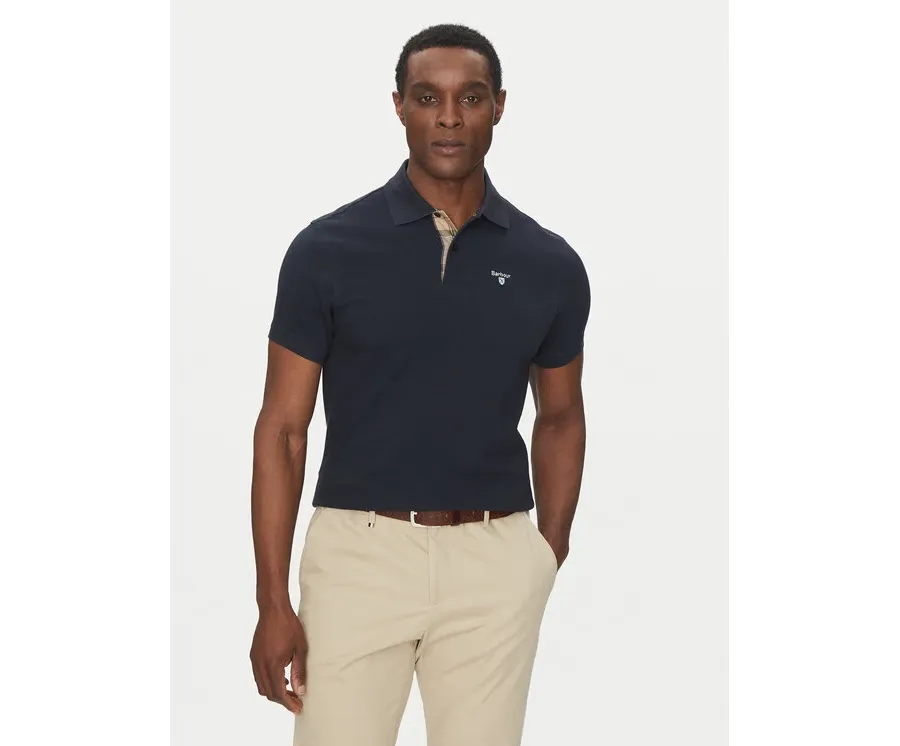 obrazek 1 Barbour Polo Tartan MML0012NY31 Granatowy Tailored Fit
