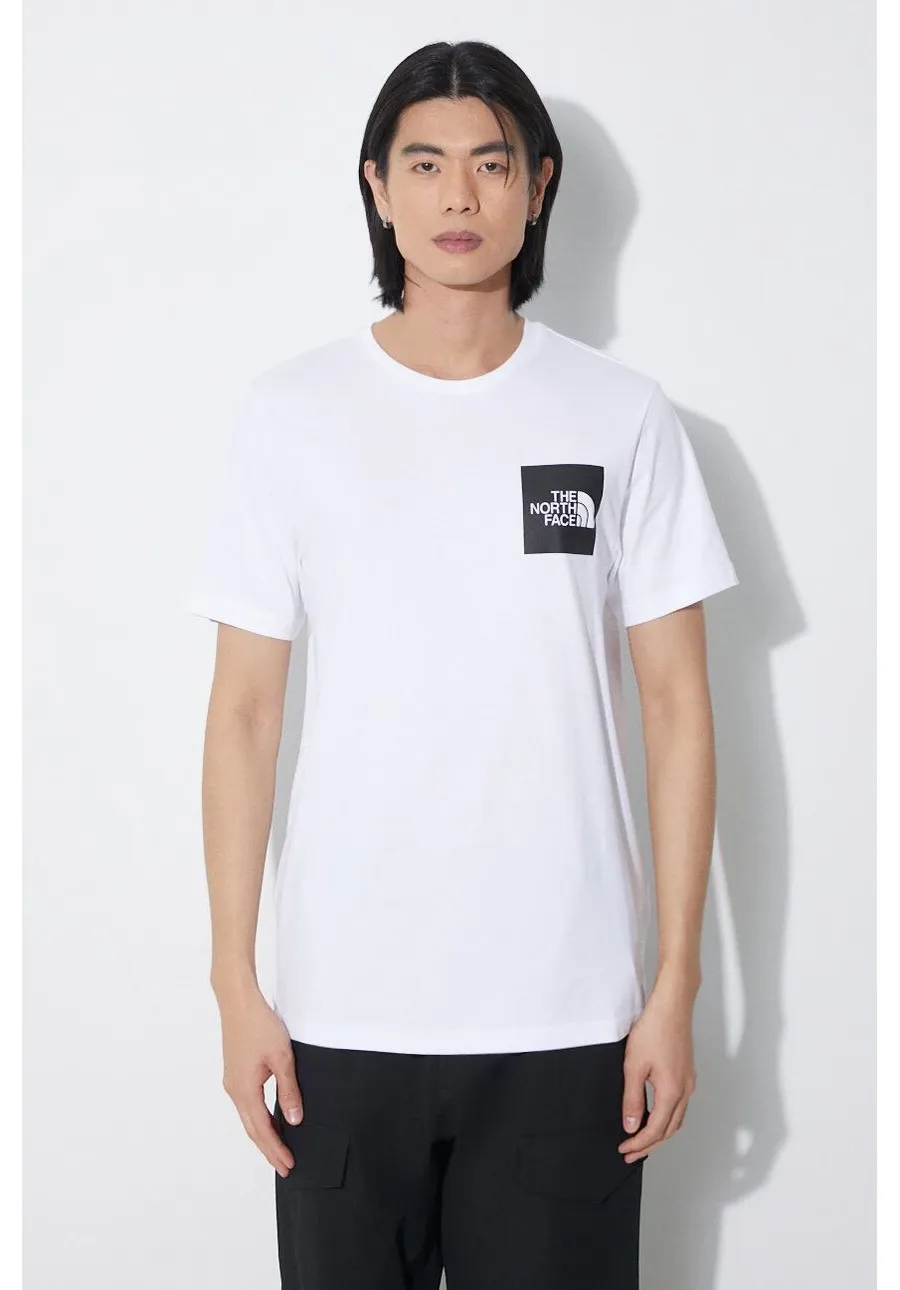 obrazek 1 The North Face t-shirt bawełniany M S/S Fine Tee męski kolor biały z nadrukiem NF0A87NDFN41