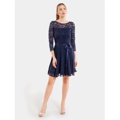 Zdjęcie Swing Sukienka koktajlowa 77761210 Granatowy Regular Fit