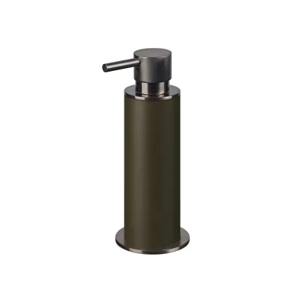 Picture Exclusive olive dispenser with dimensions Ø7xH19 cm in a dark finish